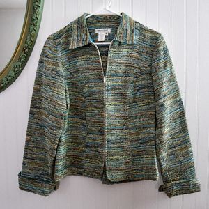 Blue & Green Gently Worn "Coldwater Creek" Blazer